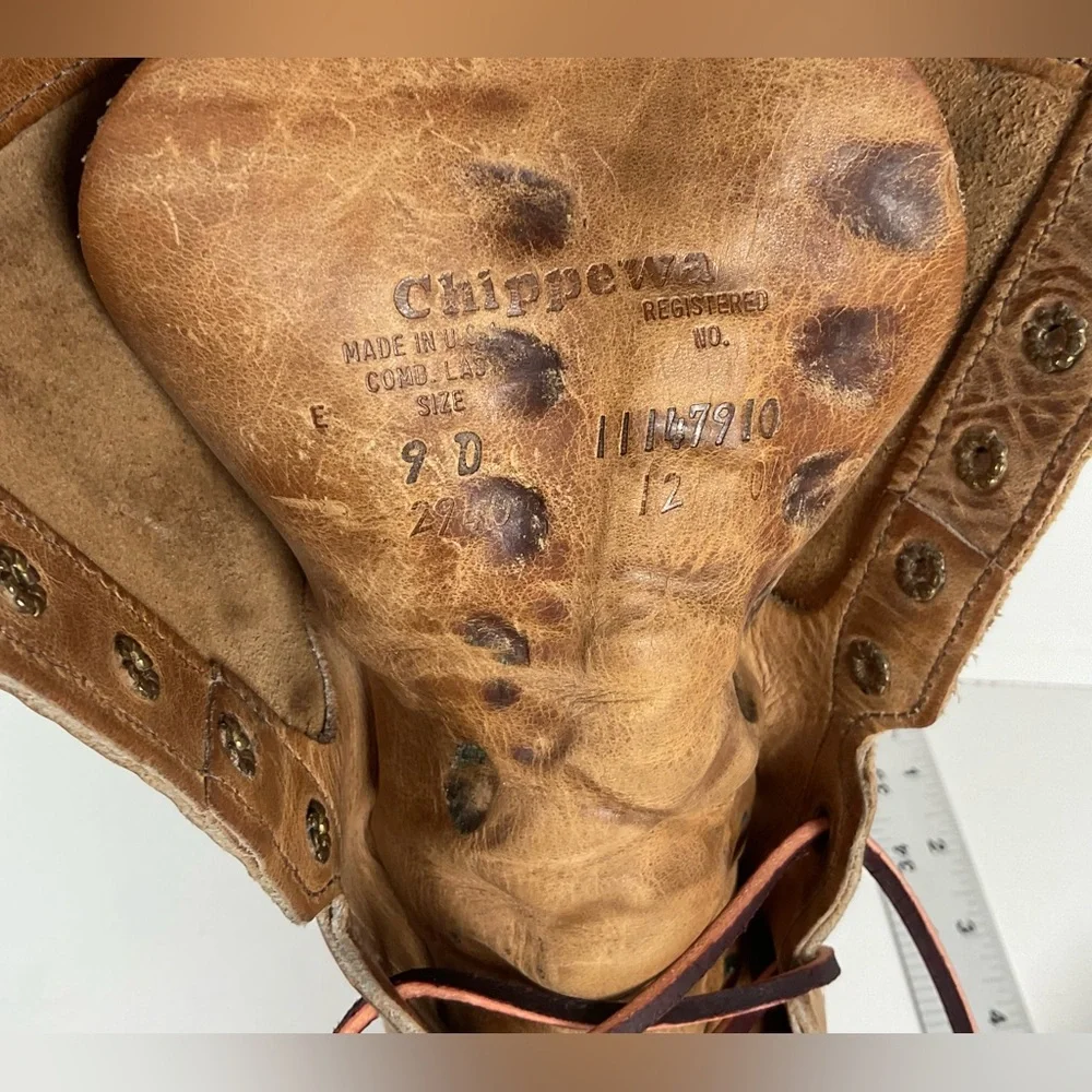 Vintage Chippewa Crazy Horse Packer Boots | USA Made | Men’s 9 D